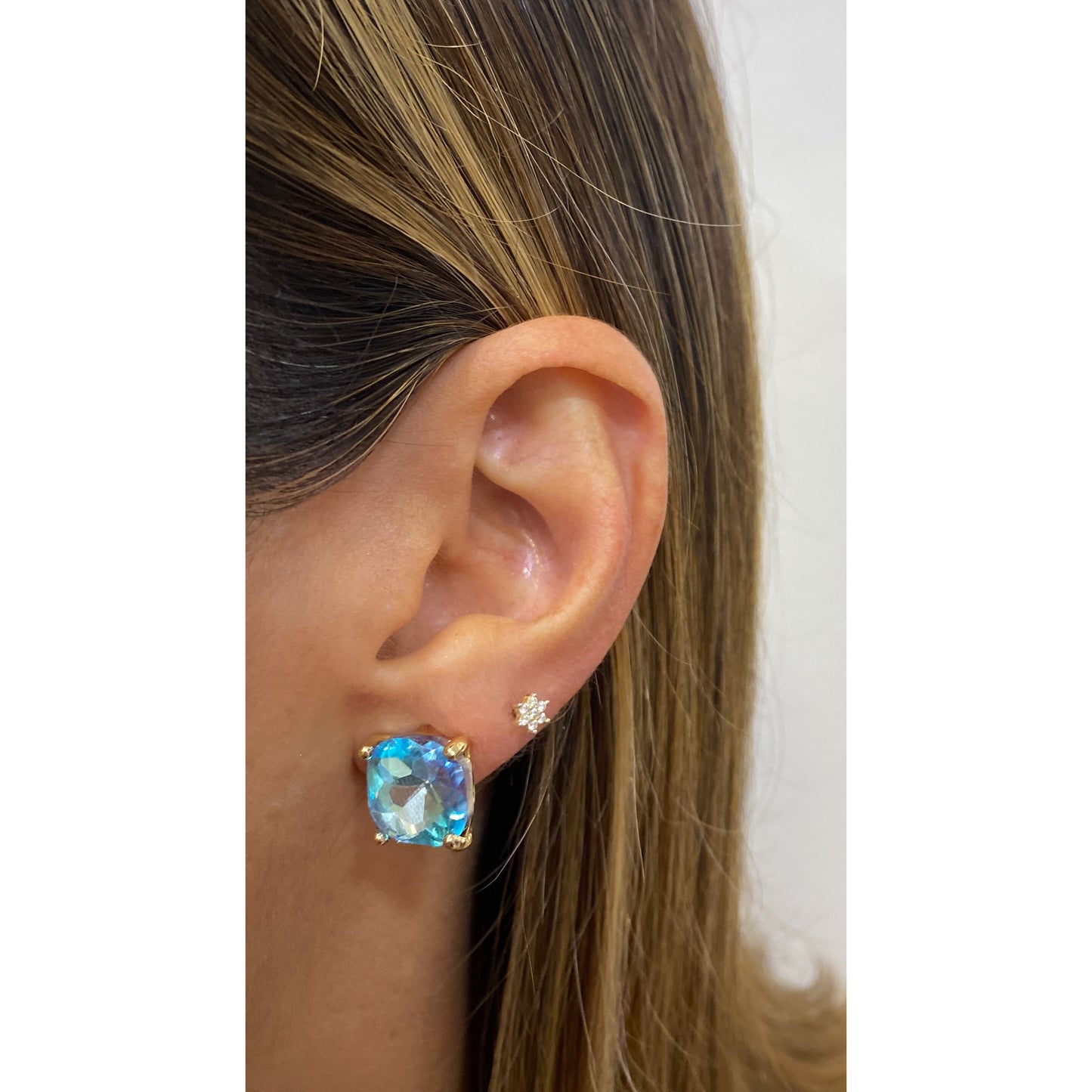 Aretes LEZTA Azul Tornasol