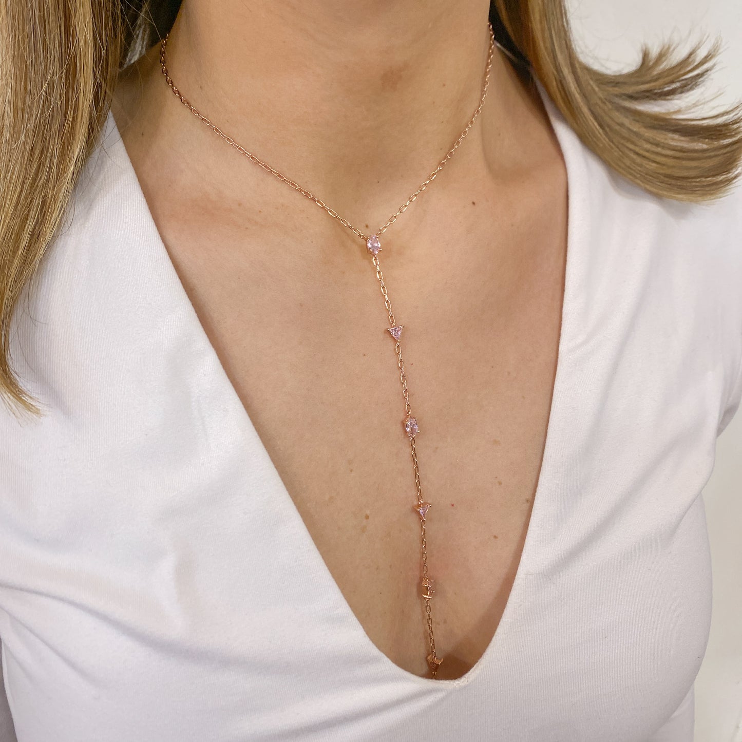 Collar Péndulo SUKIL Oro Rosa-Rosa