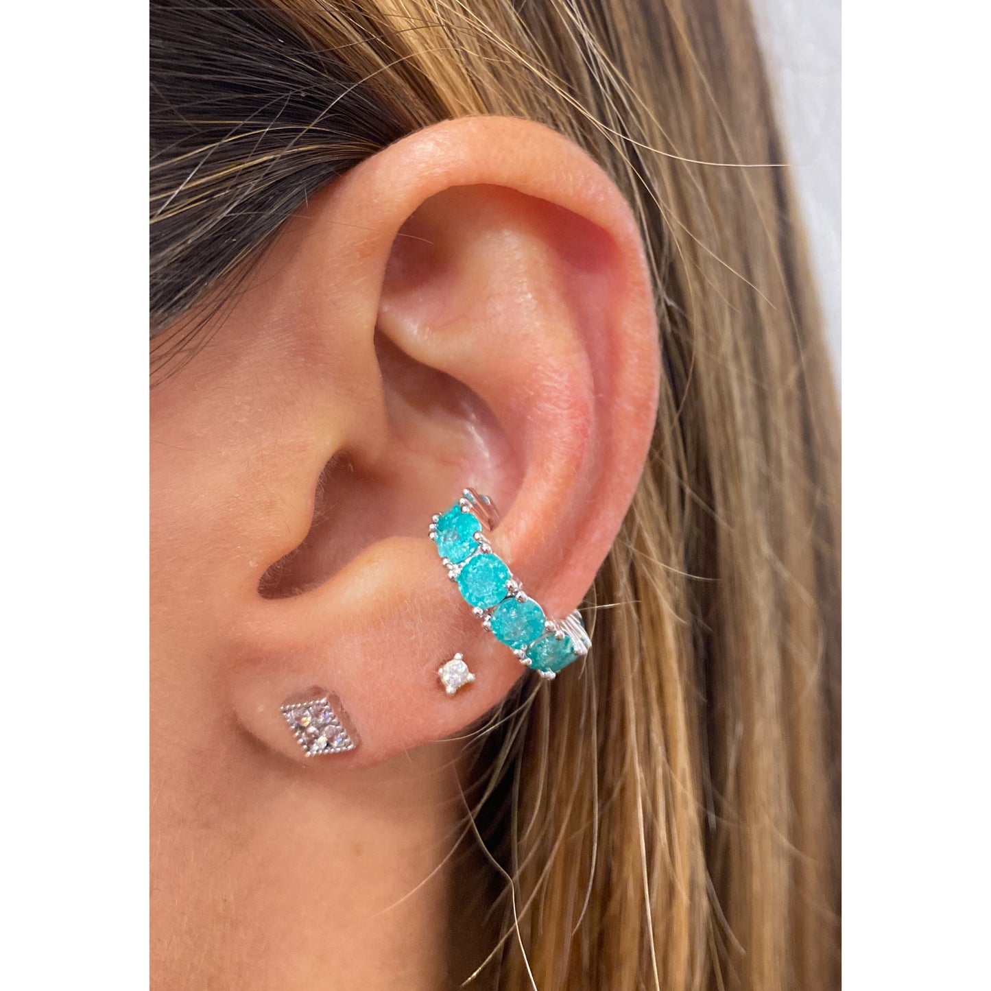 Earcuff UNAY Turquesa Craquelado