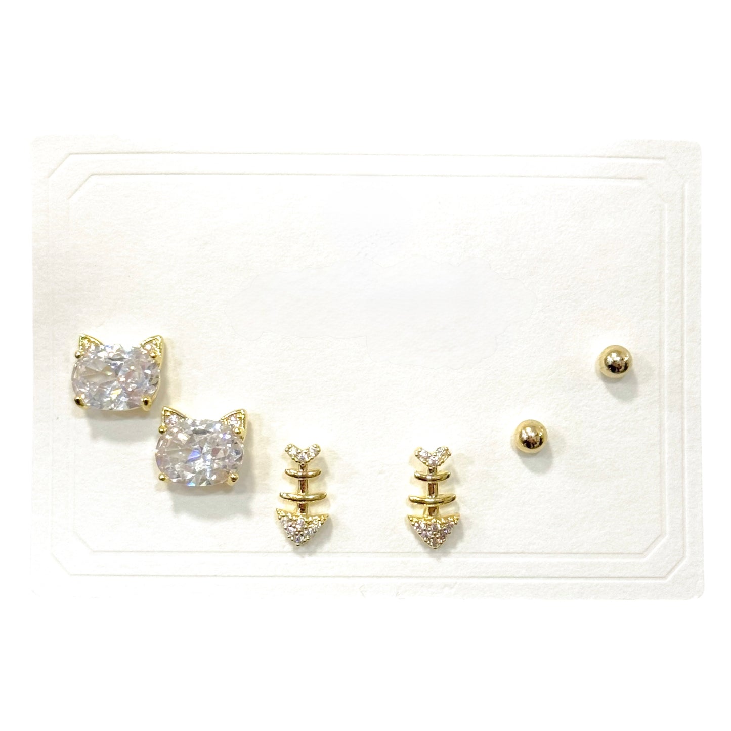 Set Aretes OKEN Dorado 🐱