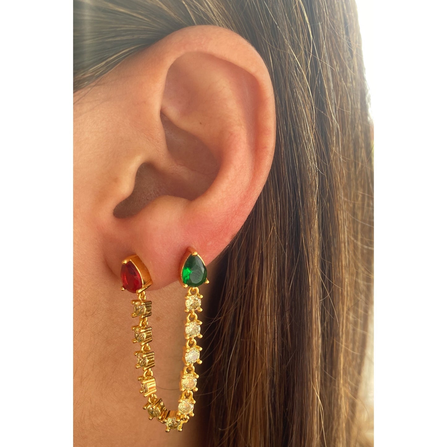 Aretes SERINE Rojo - Verde - Amarillo - OparinaAretes SERINE Rojo - Verde - AmarilloAretesOparinaOparina