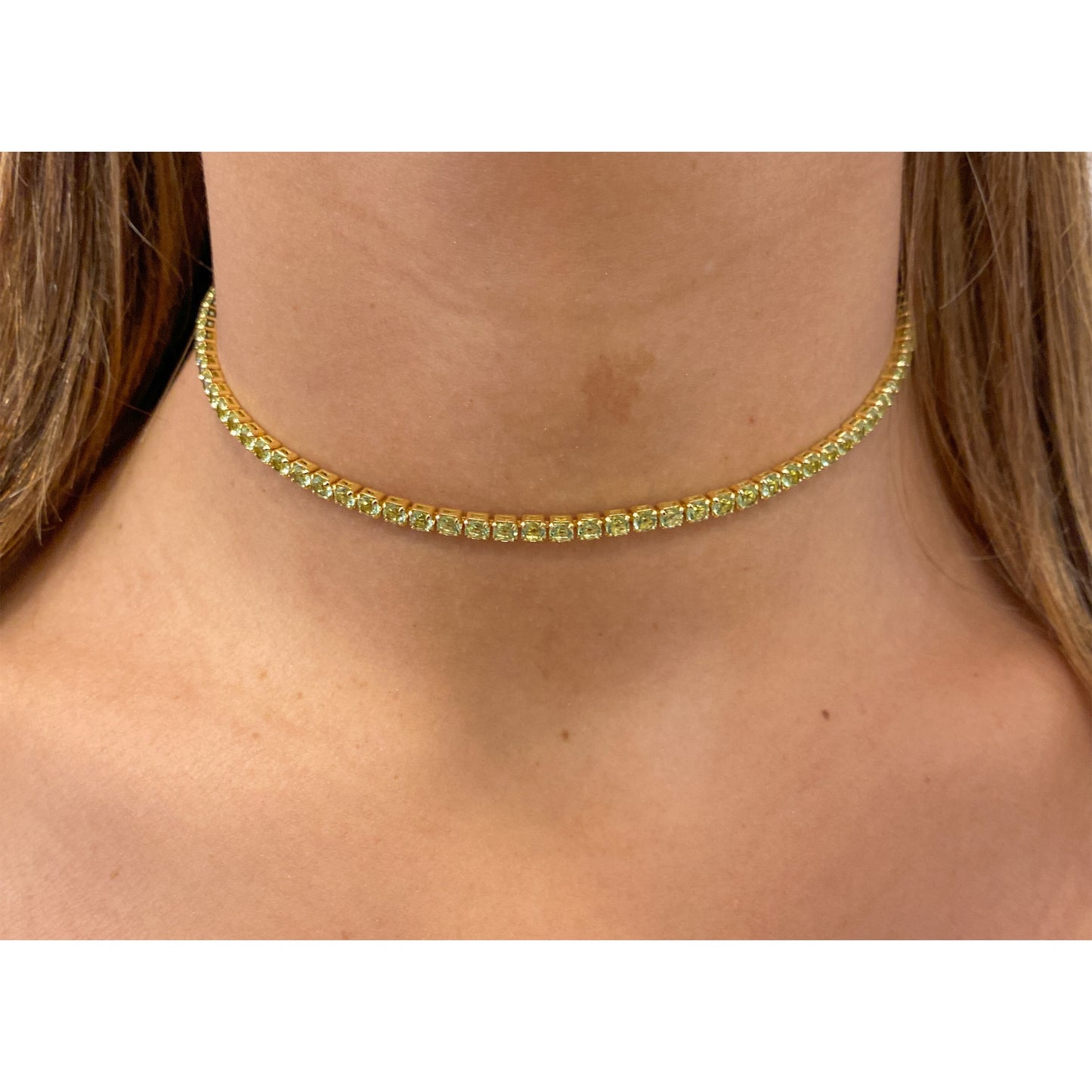 Choker BRAK Verde Limón-Dorado
