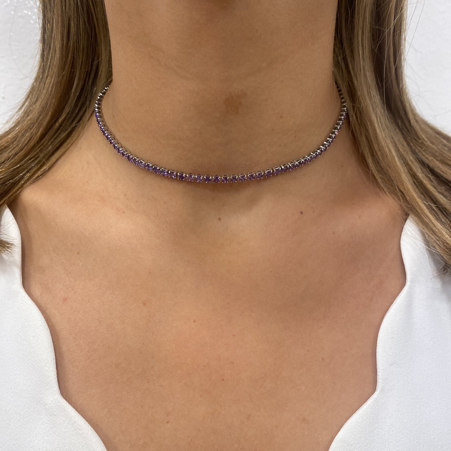Choker BRAK Lila - Plateado