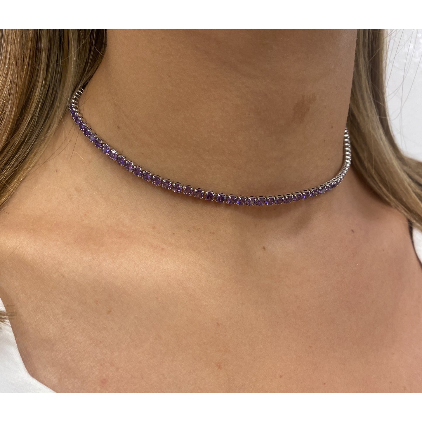 Choker BRAK Lila - Plateado