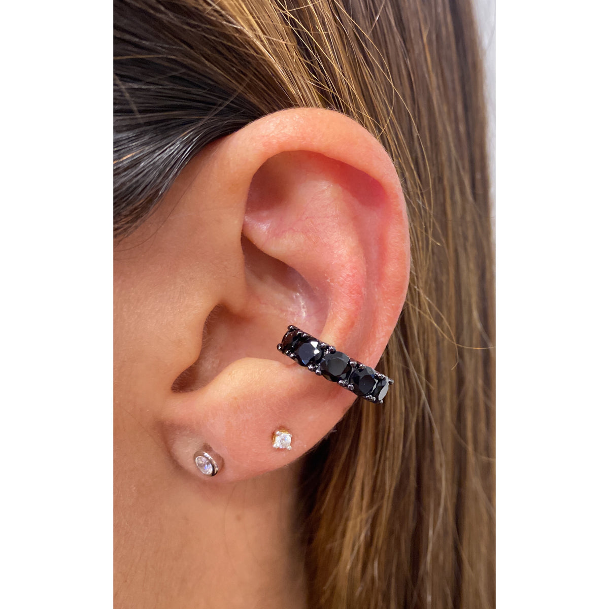 Earcuff UNAY Negro -Rodio Negro