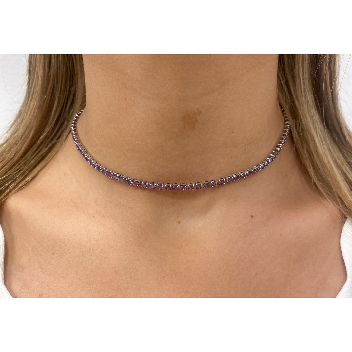 Choker BRAK Lila - Plateado