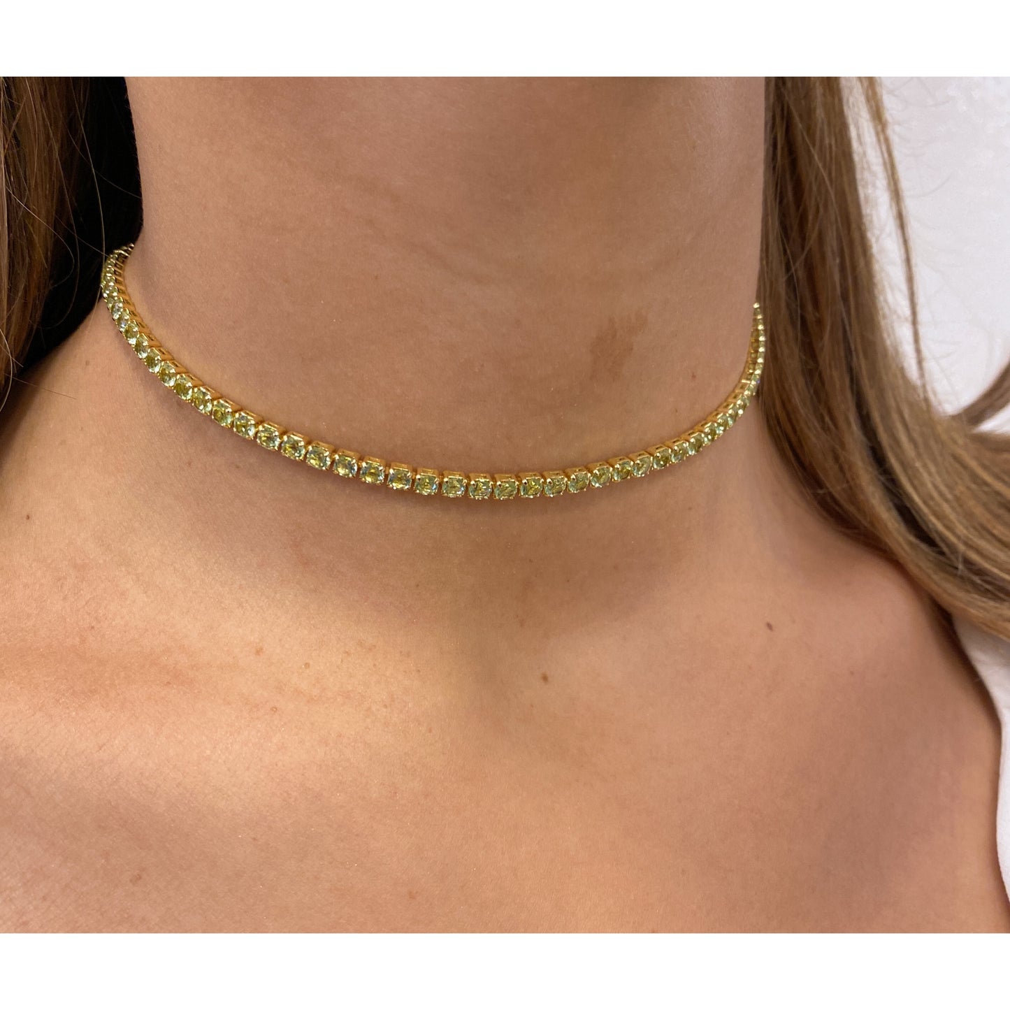 Choker BRAK Verde Limón-Dorado