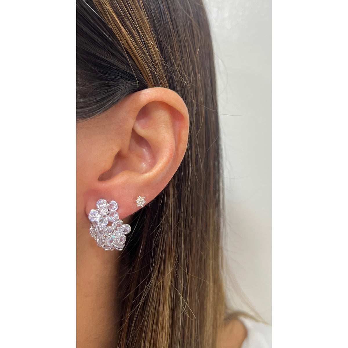 Aretes BICET Plateados