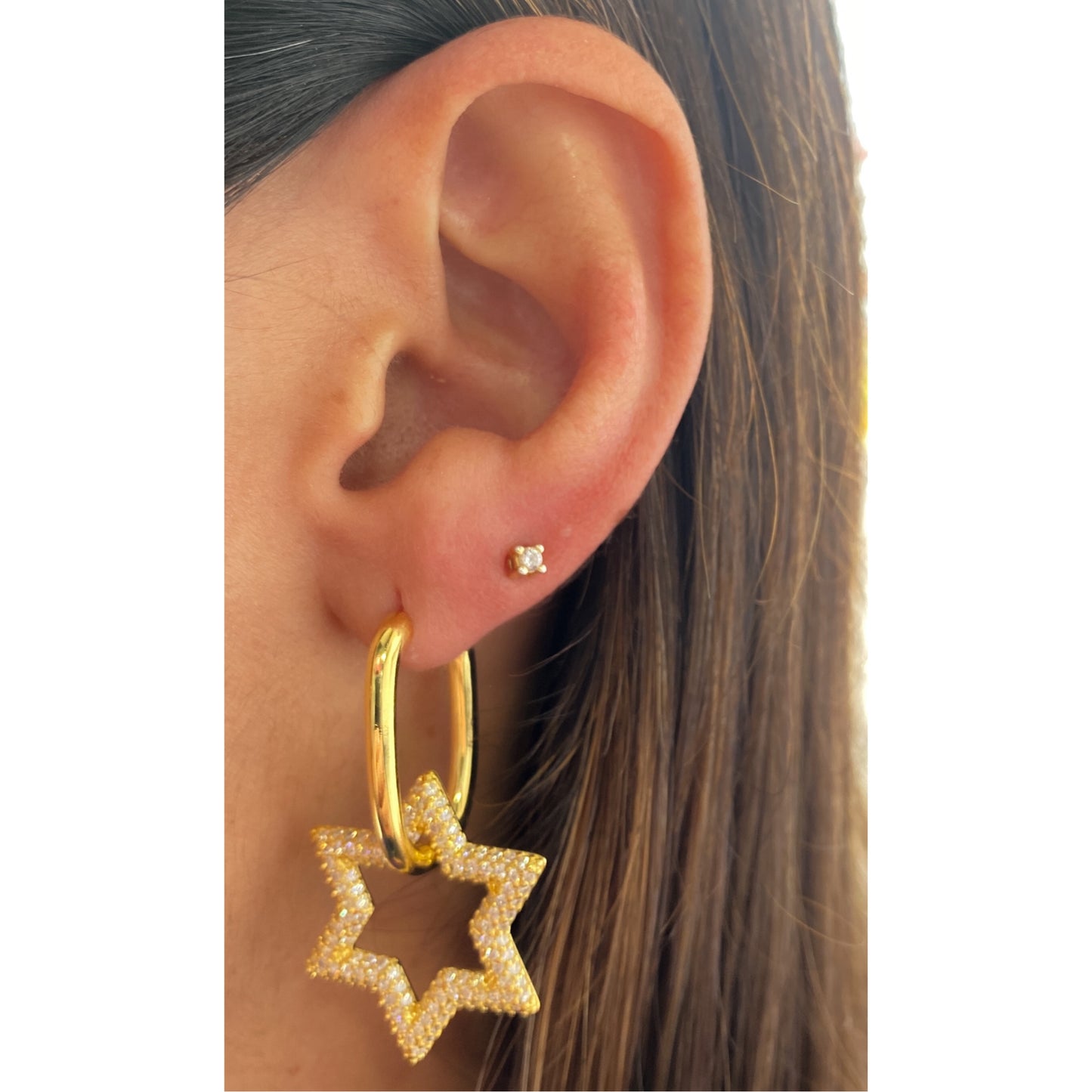 Aretes FRONGE Dorado / Clear