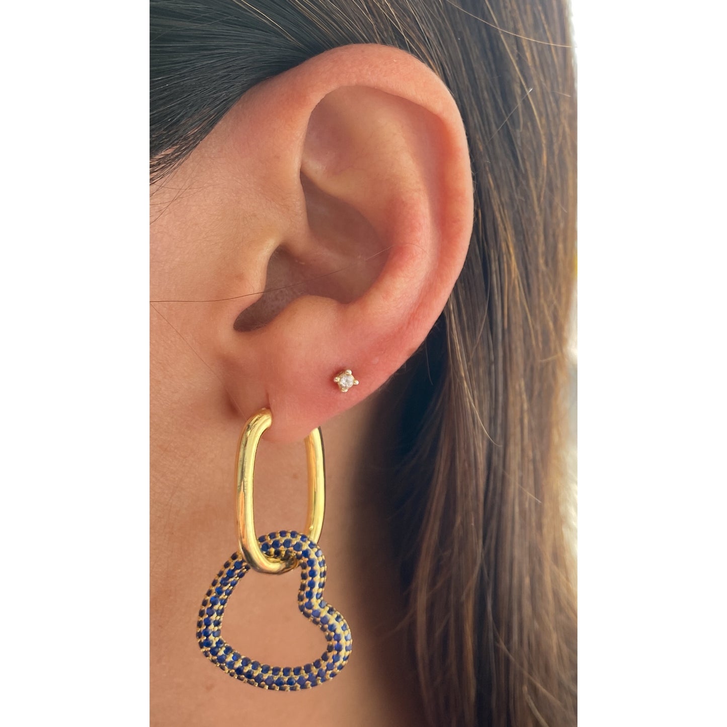 Aretes KOOP Dorado / Azul ❤️