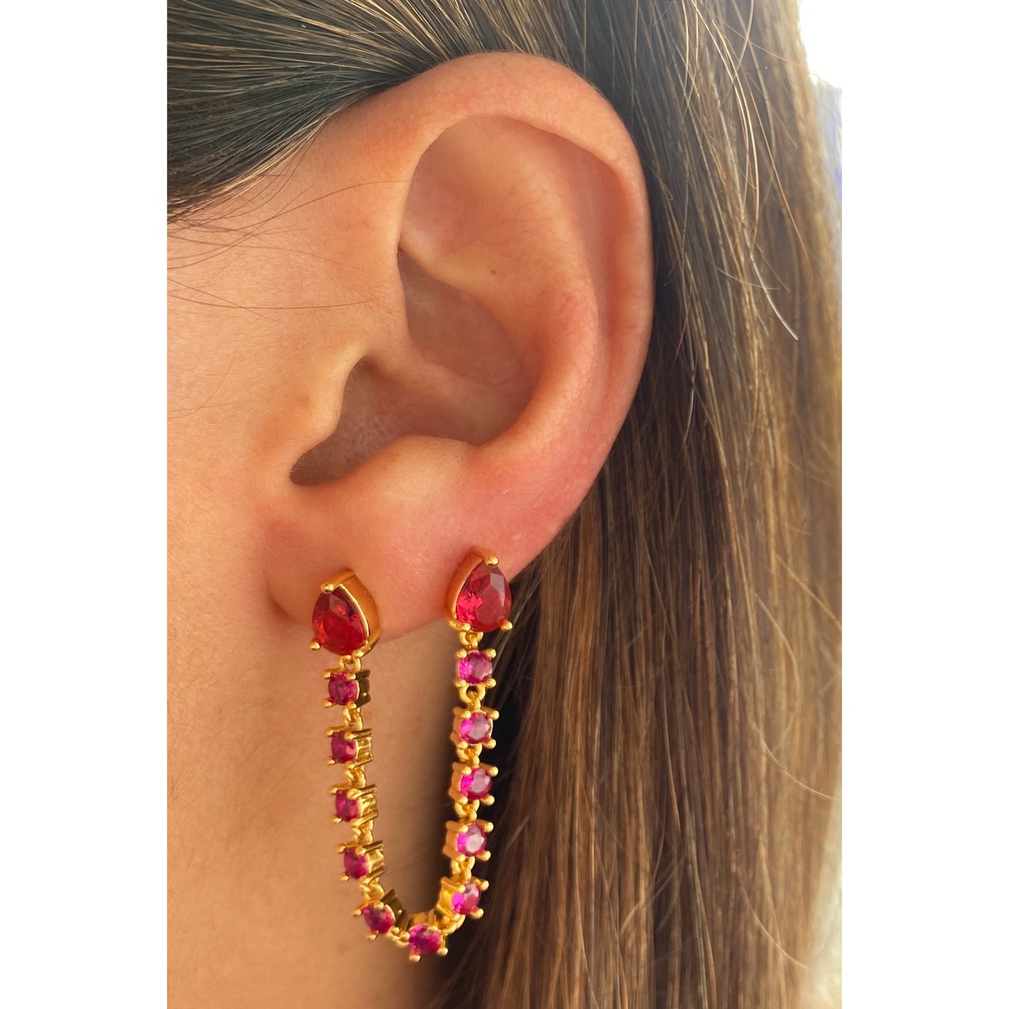 Aretes SERINE Rubí