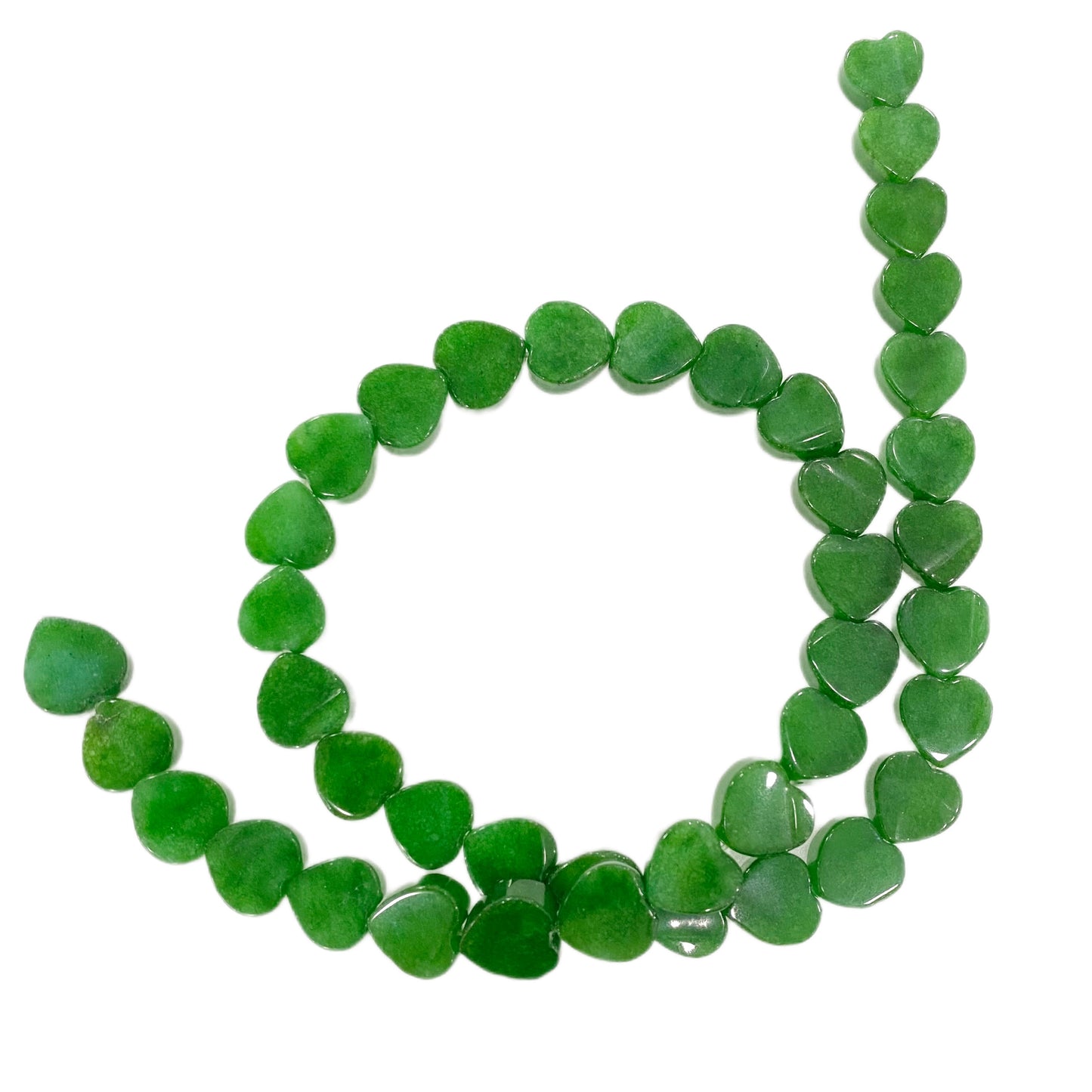 Corazones en Jade Verde 10mm