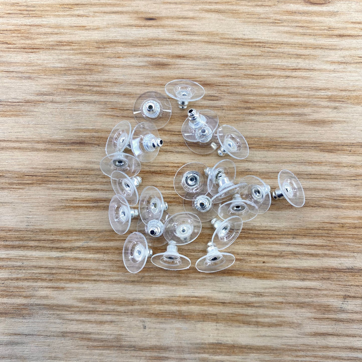 Topes Plateados para Aretes 12mm en Fantasia