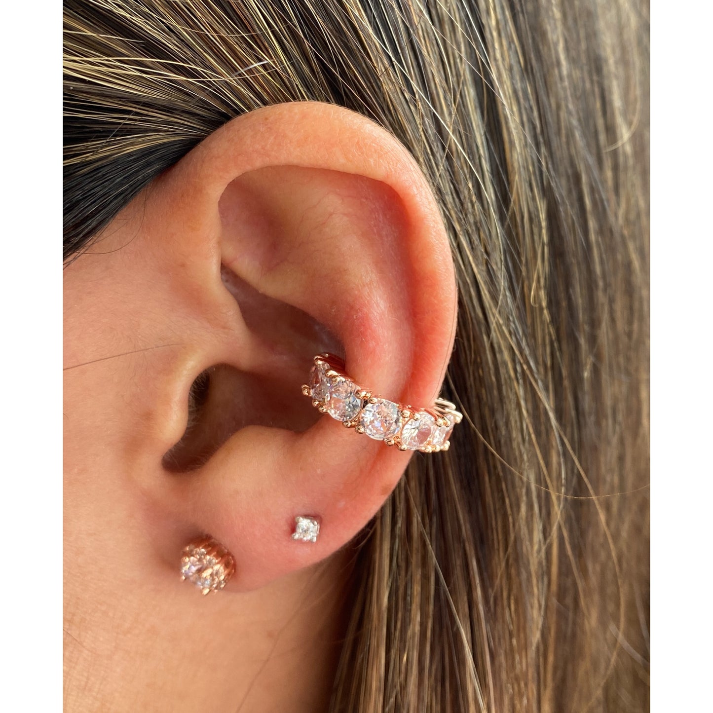 Earcuff UNAY Clear / Rose Gold