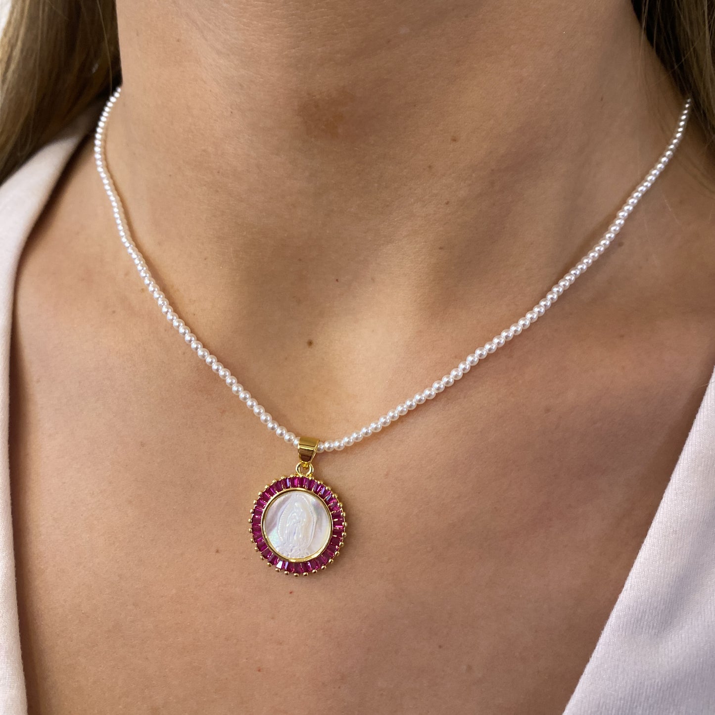 Collar FOPIKA Color Rubi -Virgen de Guadalupe