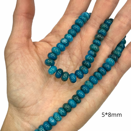 Sarta Jade Azul Róndela 5*8mm