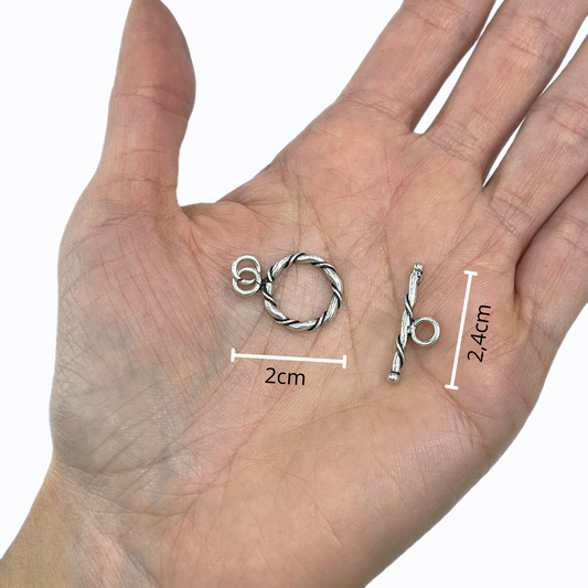 Broche Aro Lazo Plata Tailandesa