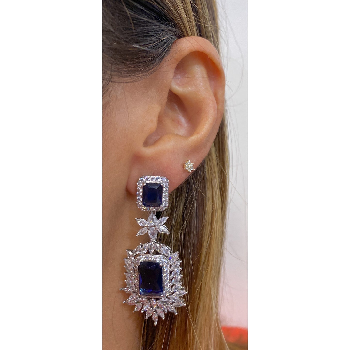 Aretes FARYN Color Zafiro