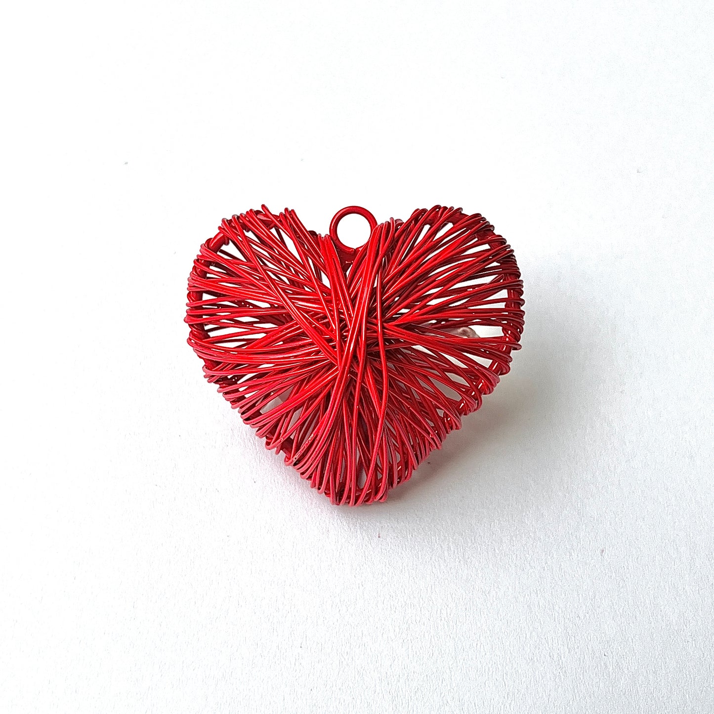 Dije Corazón Mediano Alambre Rojo 4cm*4,5cm