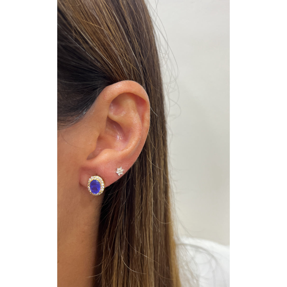Aretes ONEC Azul-Dorado