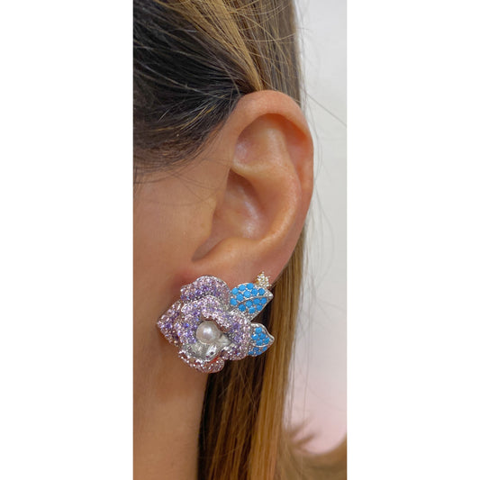 Aretes JULEON Azul - Lila