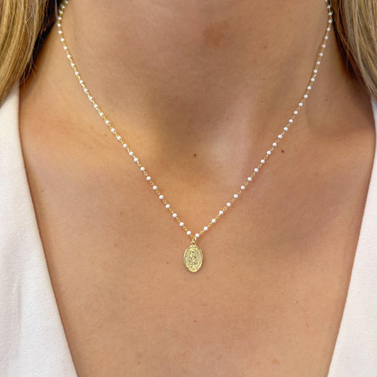 Collar CERU Blanco (Virgen de la Guadalupe)
