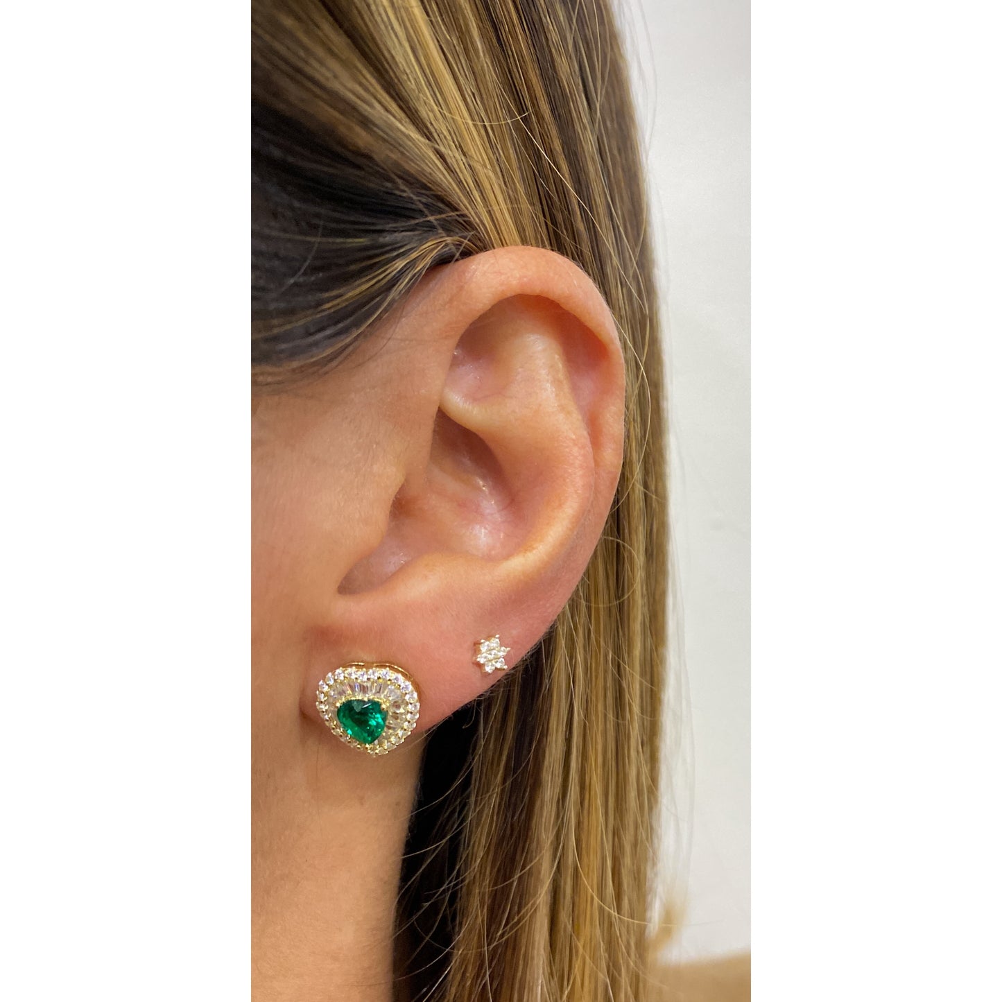 Aretes VADUR Dorado-Verde