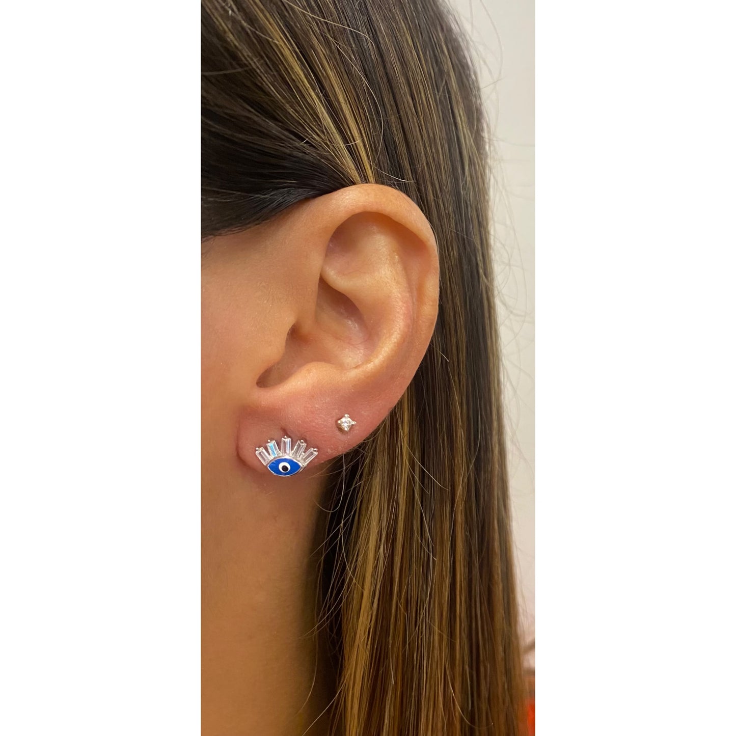 Aretes GOK Azul - Plateado