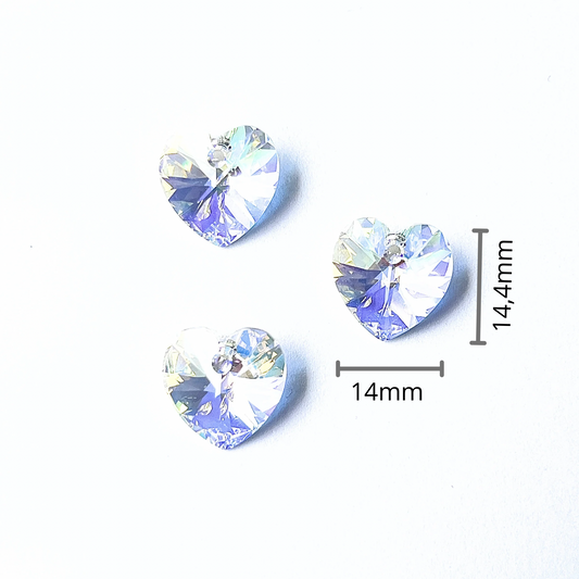 Corazón Swarovski 6228 Crystal Aurora Boreal 14,4mmx14mm