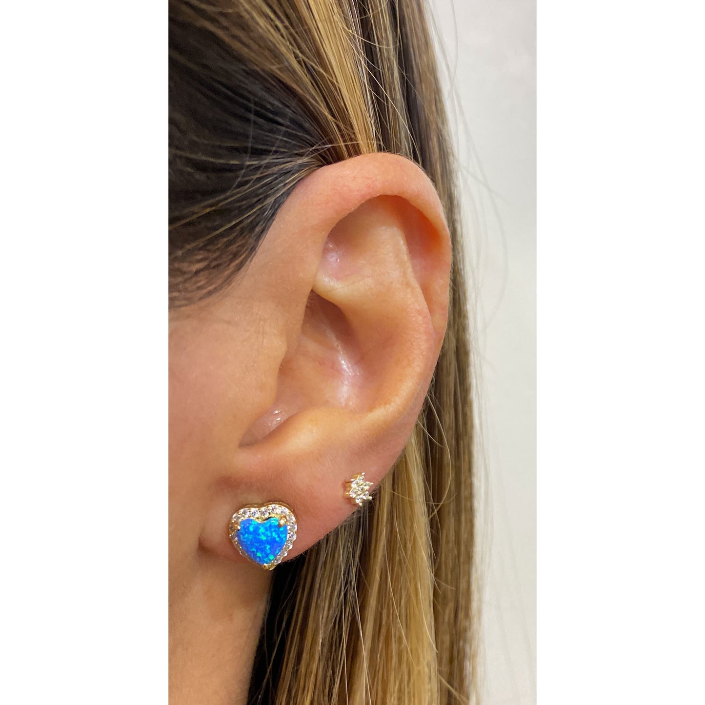 Aretes BAMBIM Dorado-Opalo