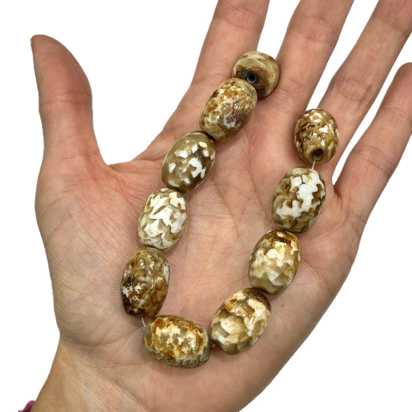 Sarta Tambor Agata Cafe 1,5*2cm