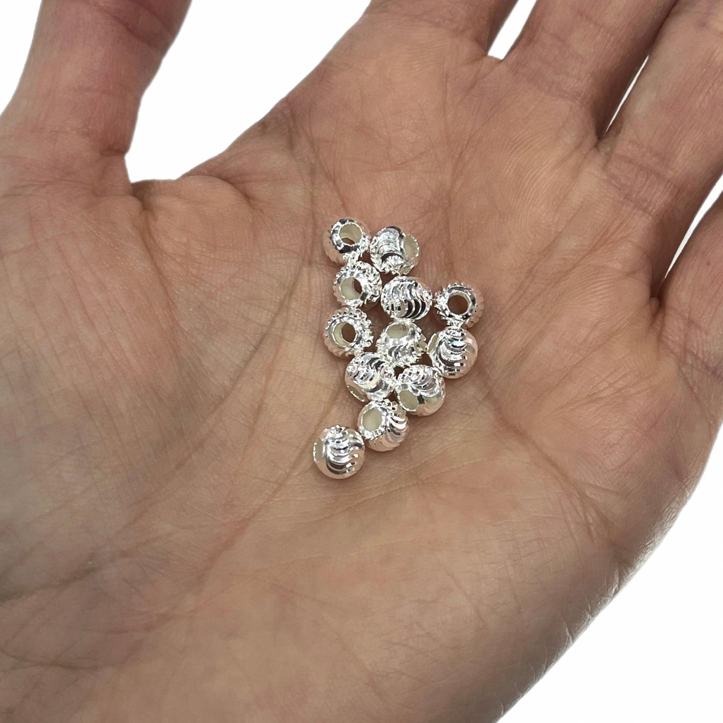Balín Diamantado Plata 6mm