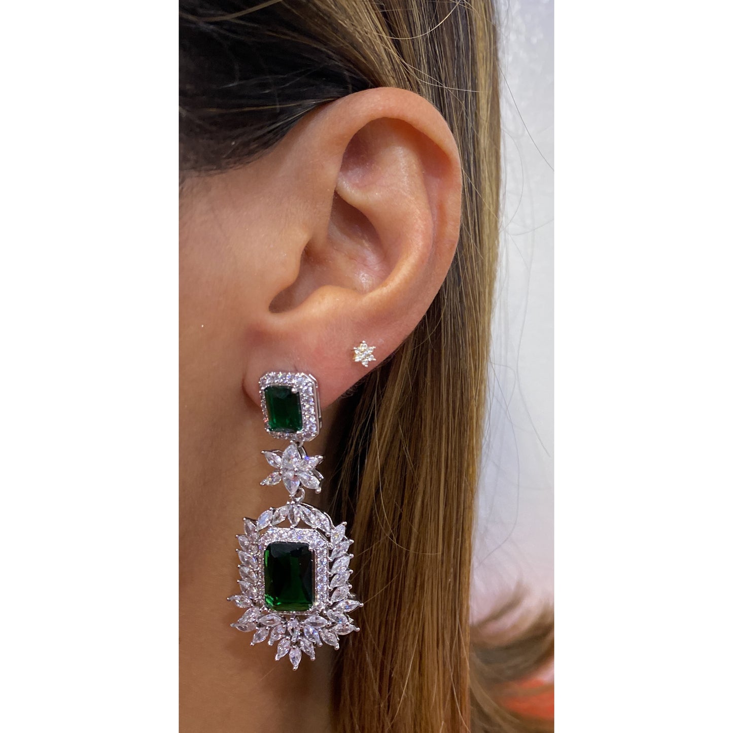 Aretes FARYN Color Esmeralda