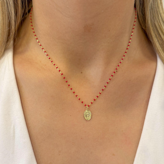 Collar CERU Rojo (Virgen de la Guadalupe)