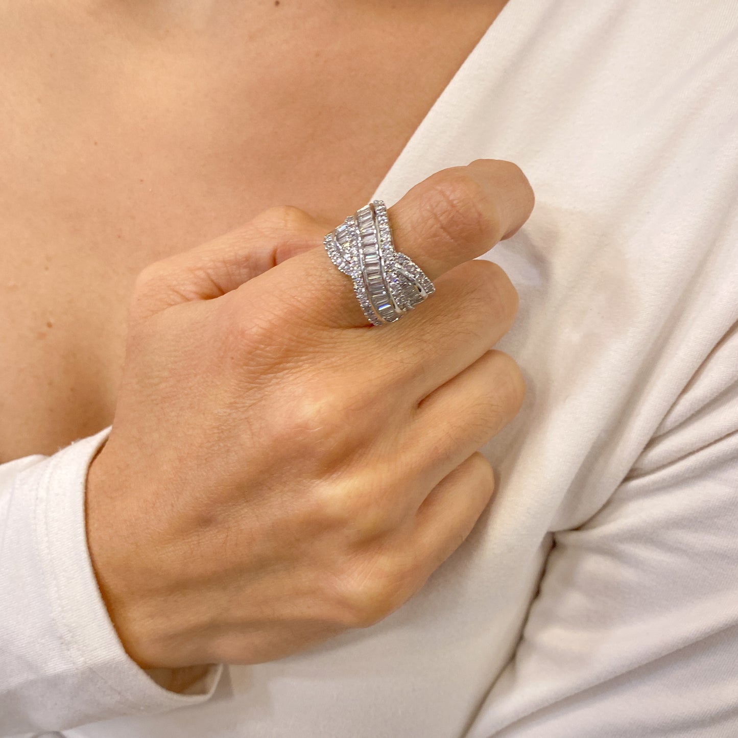 Anillo FAVY Plateado (Talla 6 1/2)