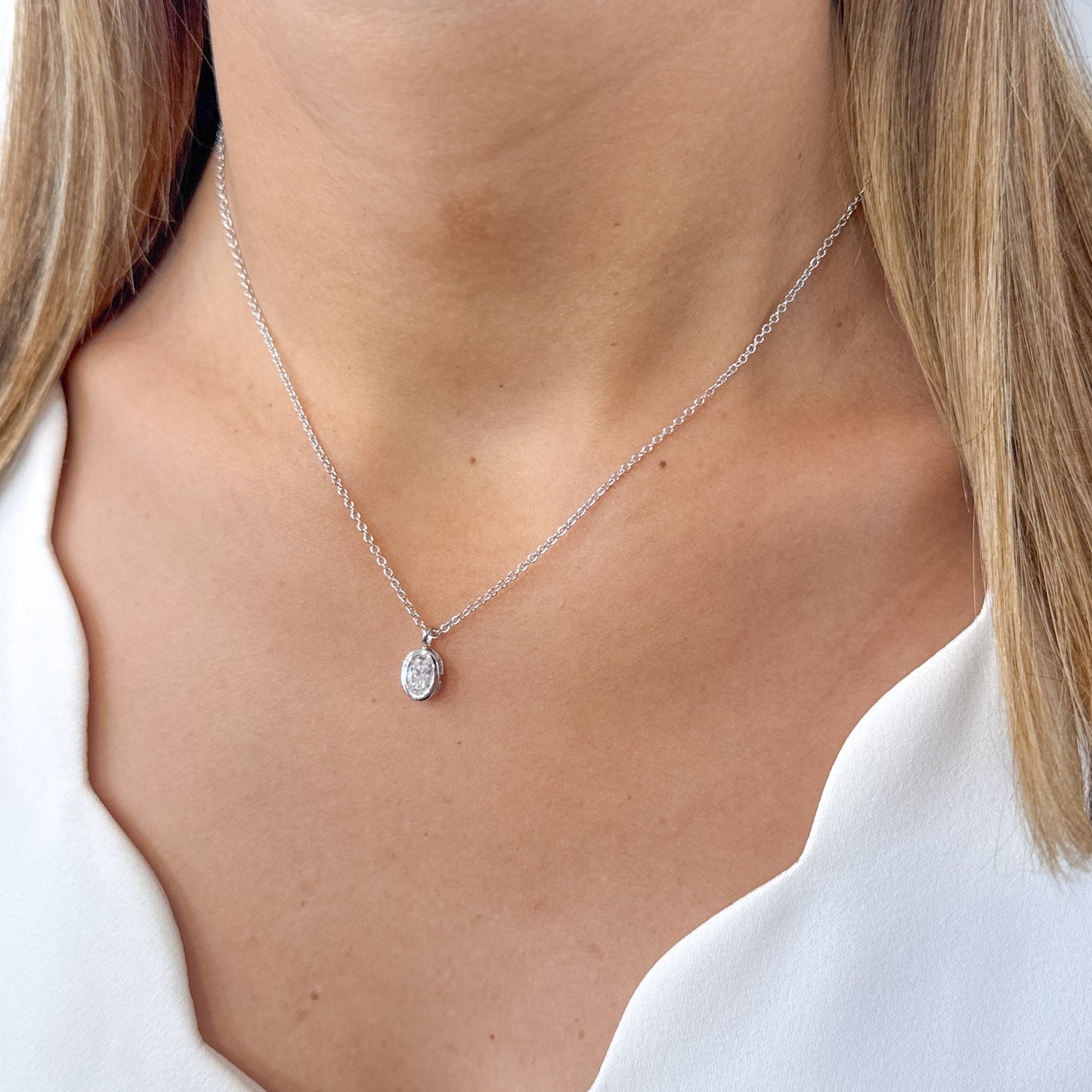 Collar IVILU Plateado Rodio-Moissanita