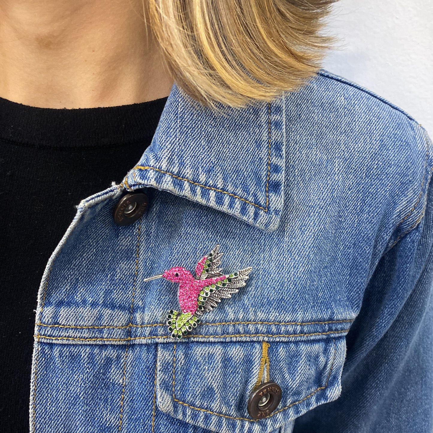 Prendedor ALKOM Rosado-Plateado