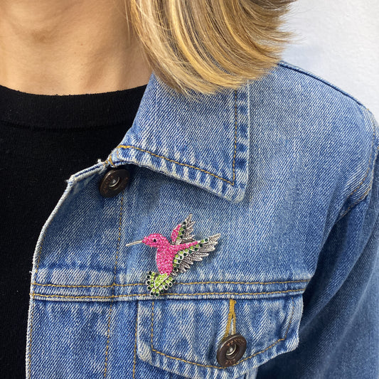 Prendedor ALKOM Rosado-Plateado