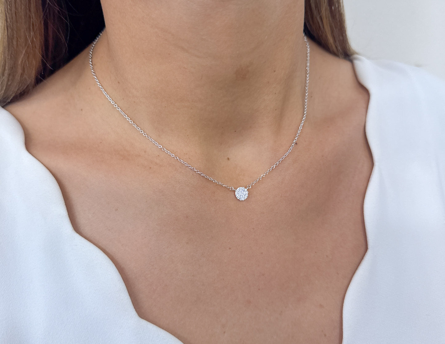 Collar ACIF Rodio-Moissanita