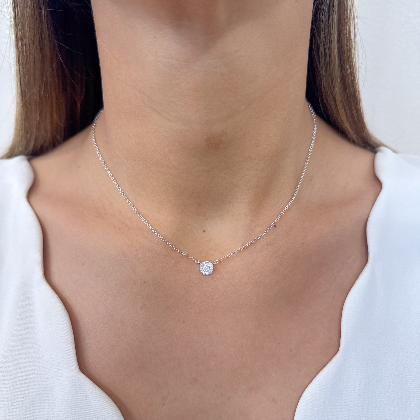 Collar ACIF Rodio-Moissanita