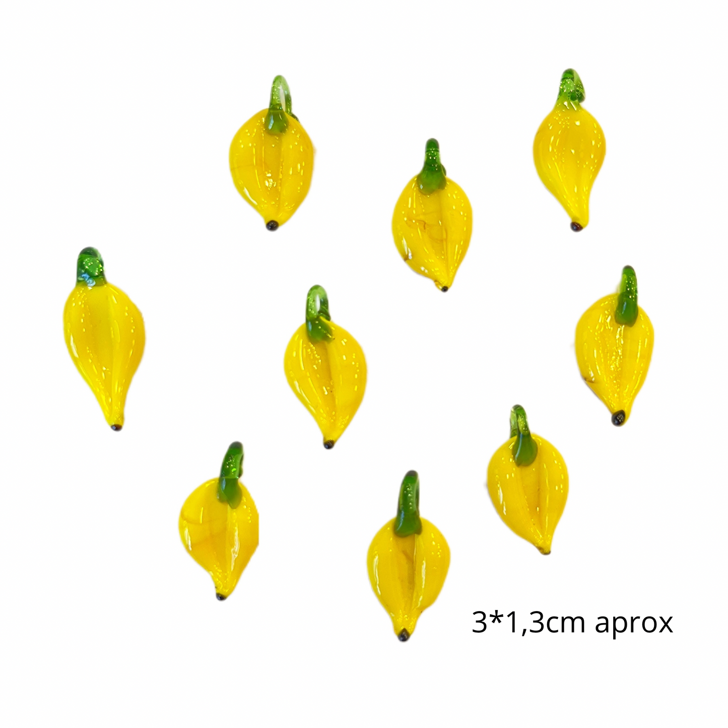 🍌🍌Figuras Vidrio-Bananas (3cm*1,3cm aprox)🍌🍌
