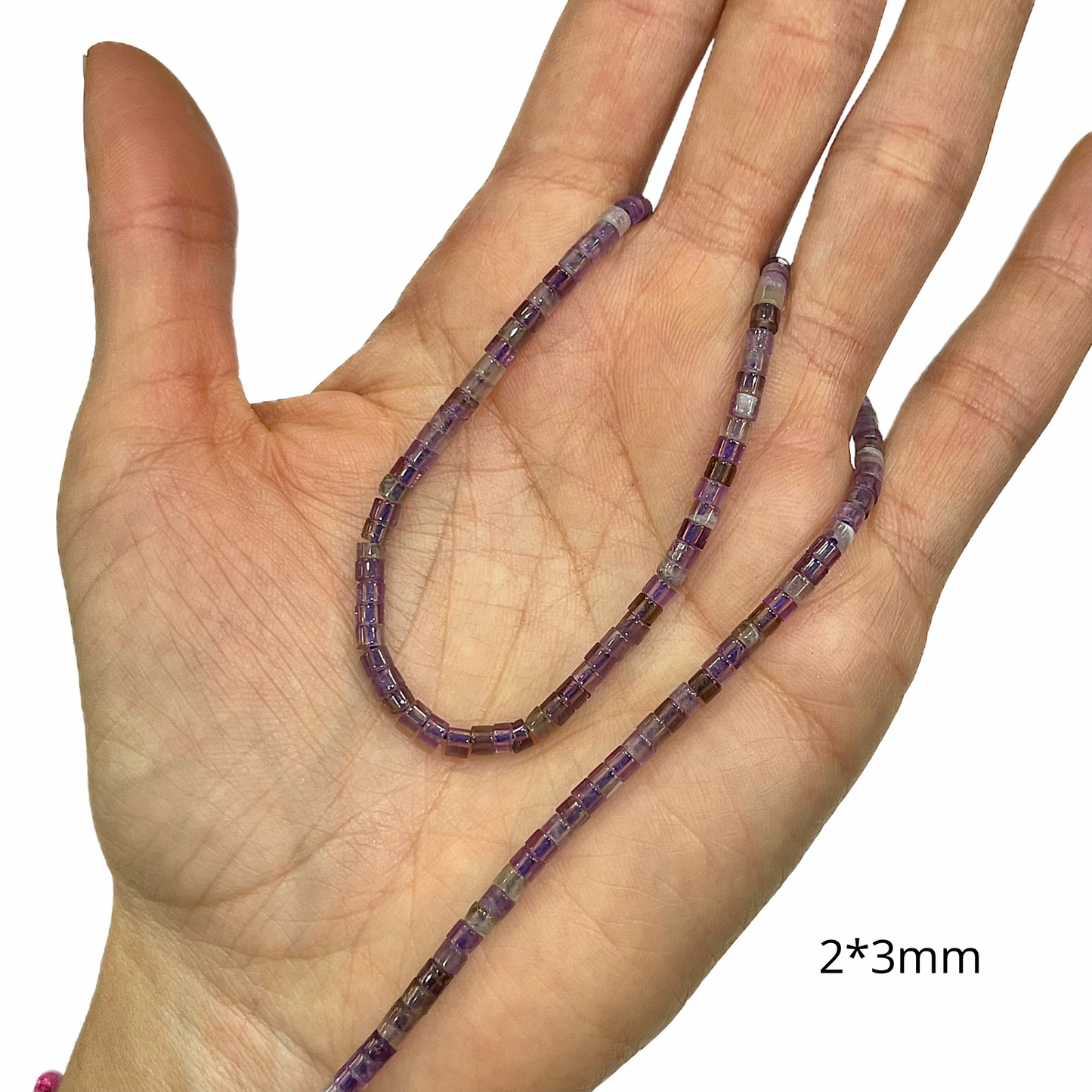 Sarta Róndela Plana Amatista 2*3mm