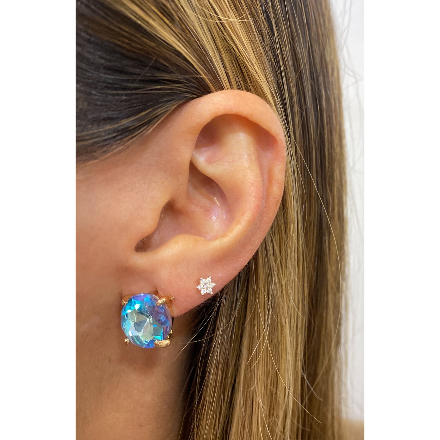 Aretes LEZTA Azul Tornasol