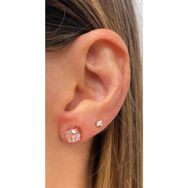 Aretes BRUN Rosado / Rose Gold 6mm