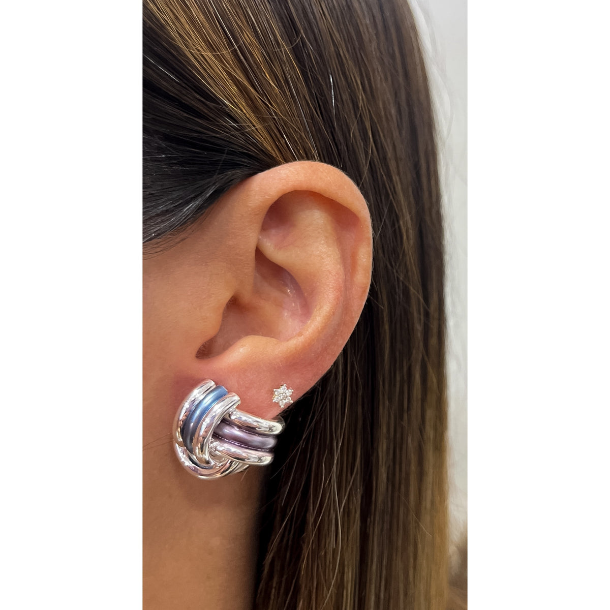 Aretes NEFIN Plateado