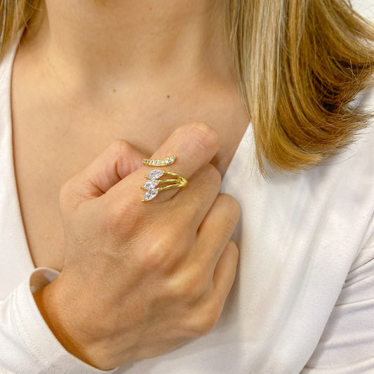 Anillo RASIK Dorado Ajustable(Talla 6-7)
