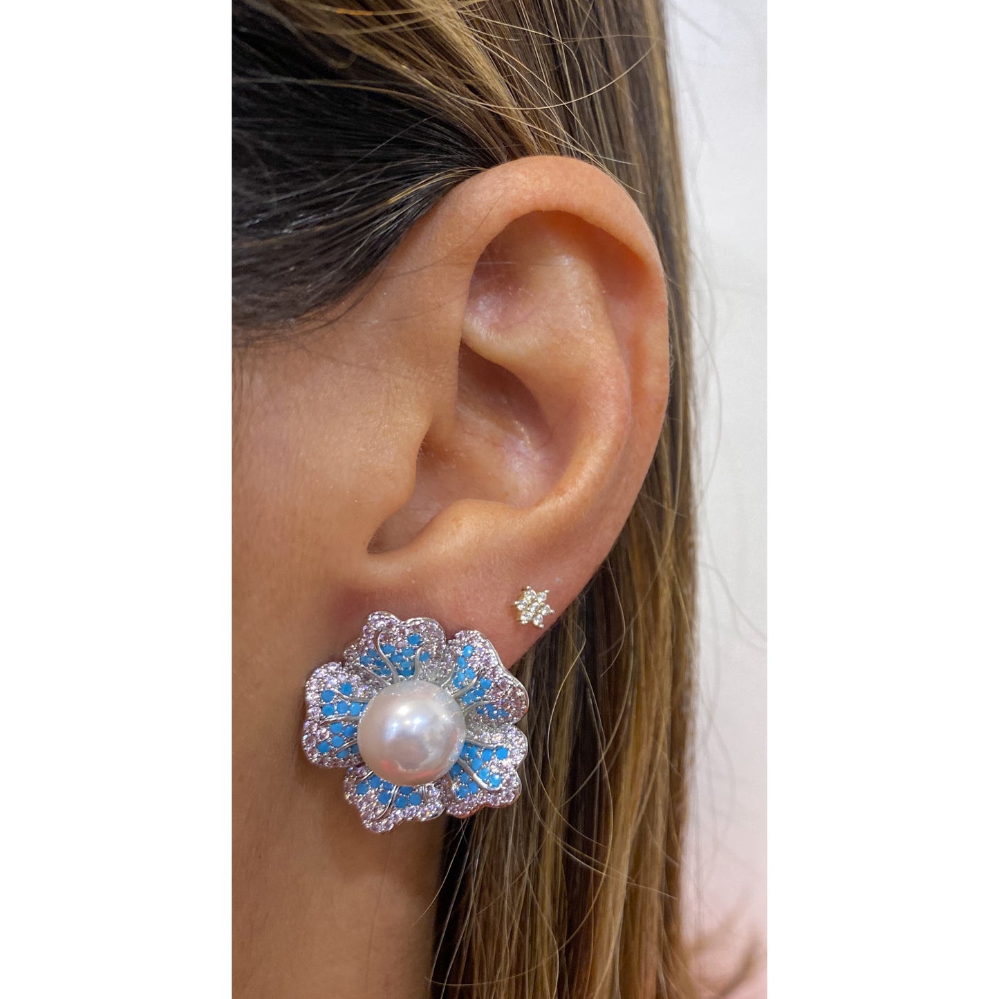 Aretes ANCINE Azul