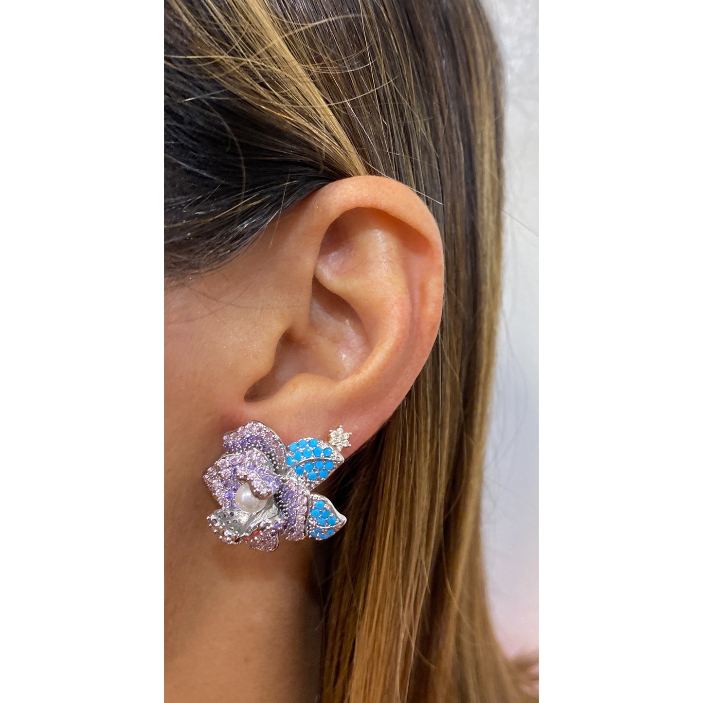 Aretes JULEON Azul - Lila