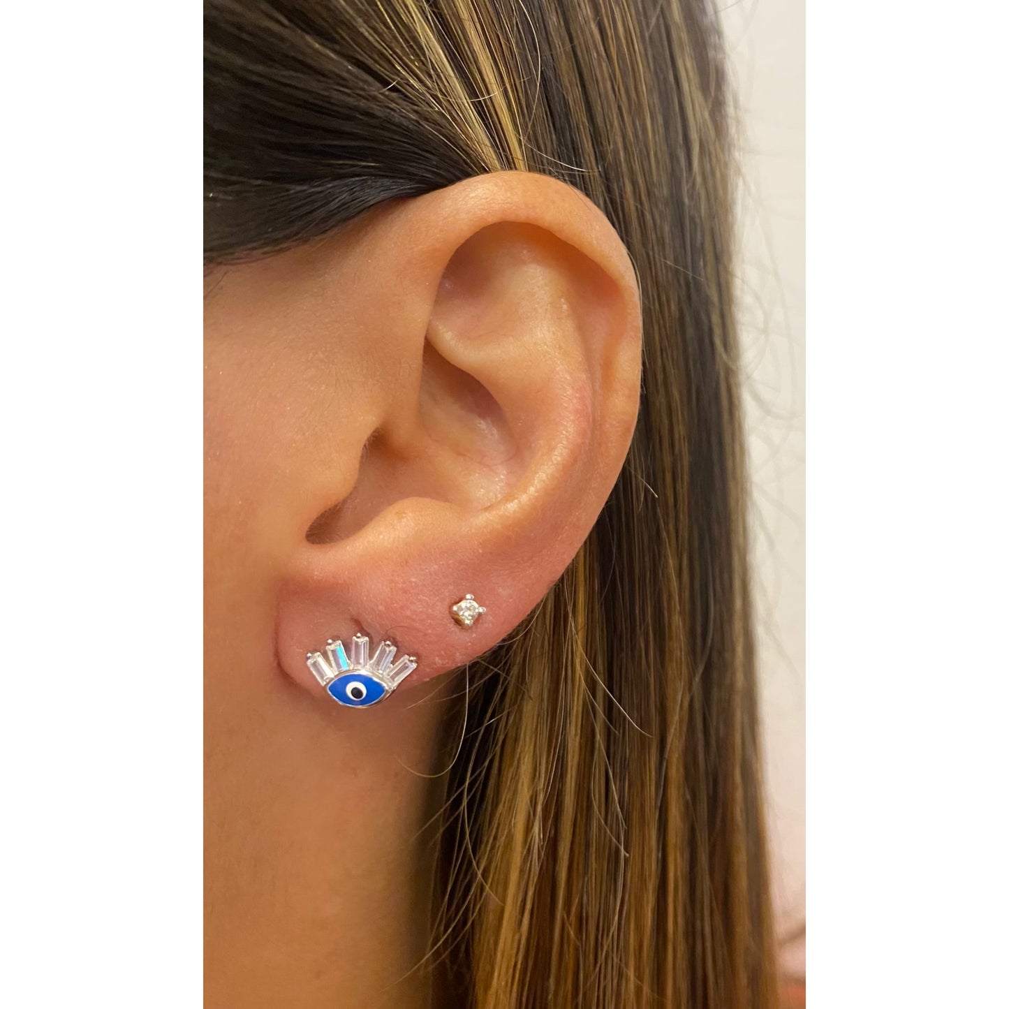 Aretes GOK Azul - Plateado