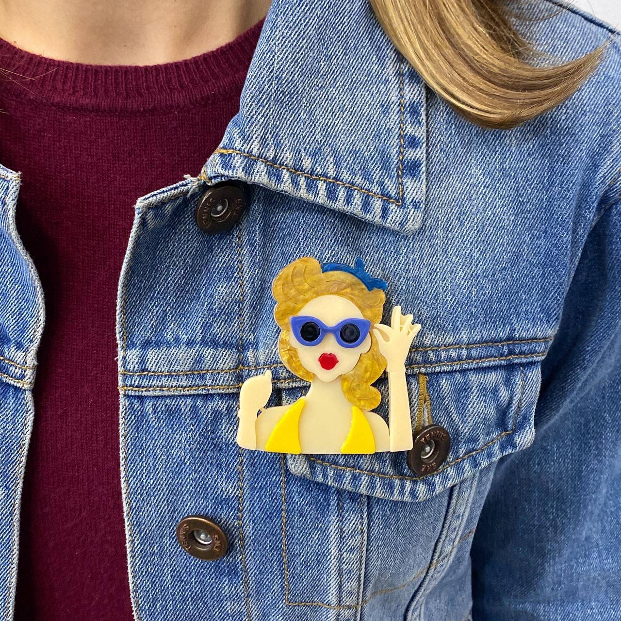 Prendedor LUNI Amarillo
